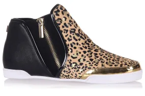 chaussures Butterfly Twists Alexis - Gold Leopard Pony