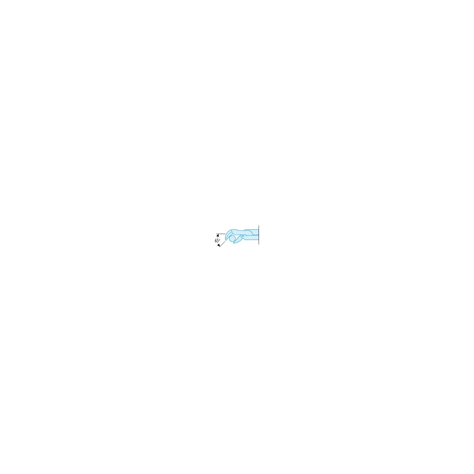 Clé serre-tube à griffe Suédoise 45° denture en S Facom 2' - Facom 121A.2'