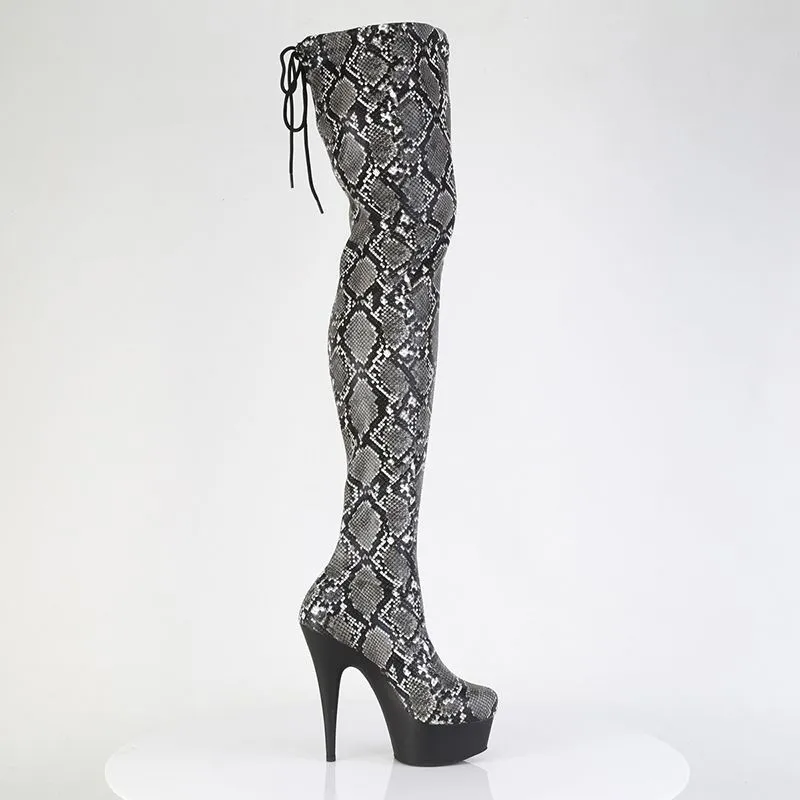 Cuissardes chaussette léopard talon haut