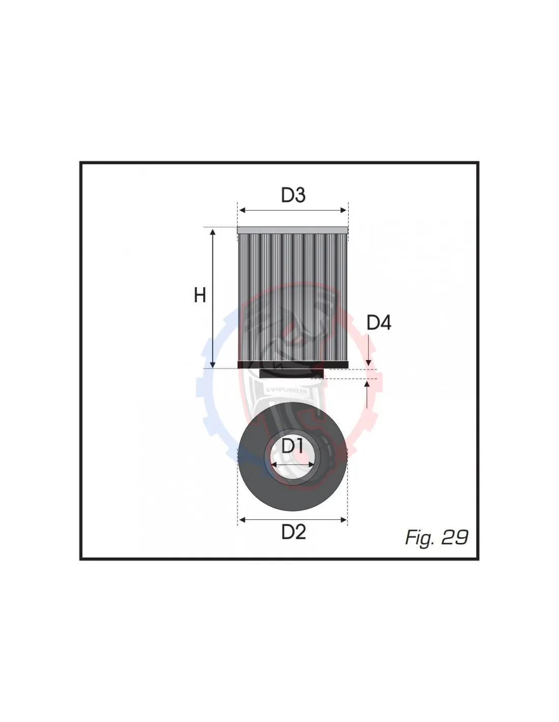 Cylindrique standard embout vis Green filter - Swapland -