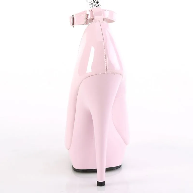 Escarpins talon extrème à bride rose