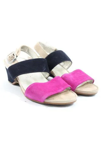 Hassia Sandales à talon haut multicolore style décontracté