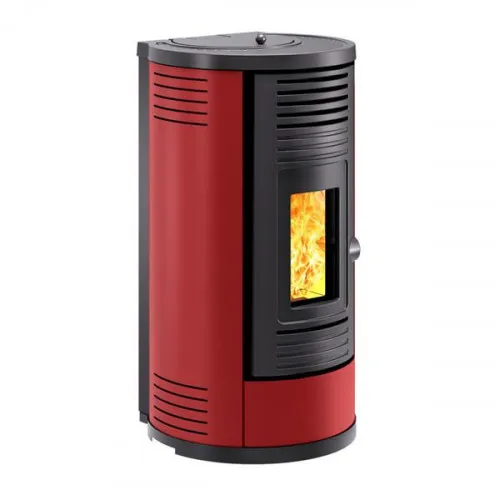 Invicta Poêle à granulés Fontica8 - rouge -  électronique 8 kW