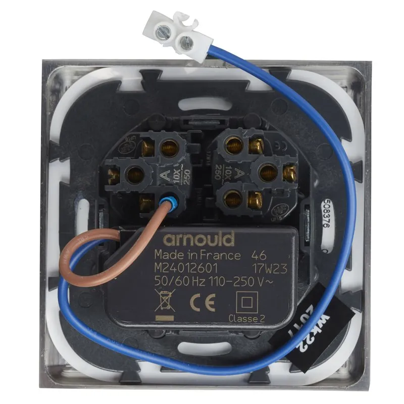 Liseuse 2 commandes acier brossé Art d'Arnould univers Epure AR67442 par Legrand