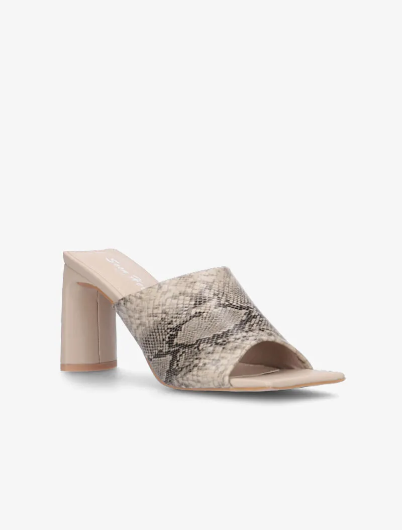 Mules à talon Français stylisé - python
