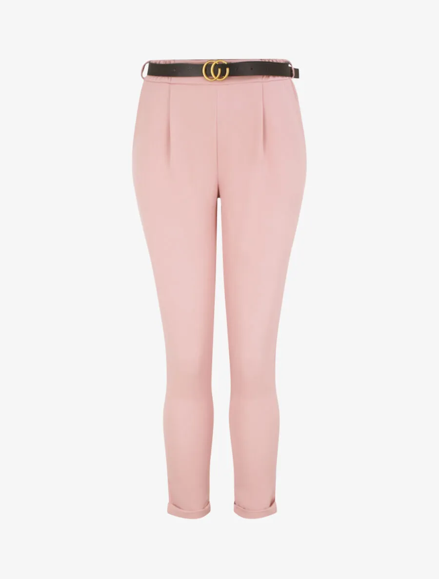 Pantalon 7/8 à pince - Rose