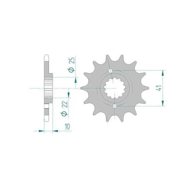 Pignon AFAM acier standard 20509 - 520