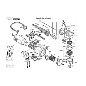 Pièces détachées Meuleuse BOSCH GWS 10-125 CE 0601703703