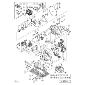 Pièces détachées Scie circulaire Hikoki C3607DA