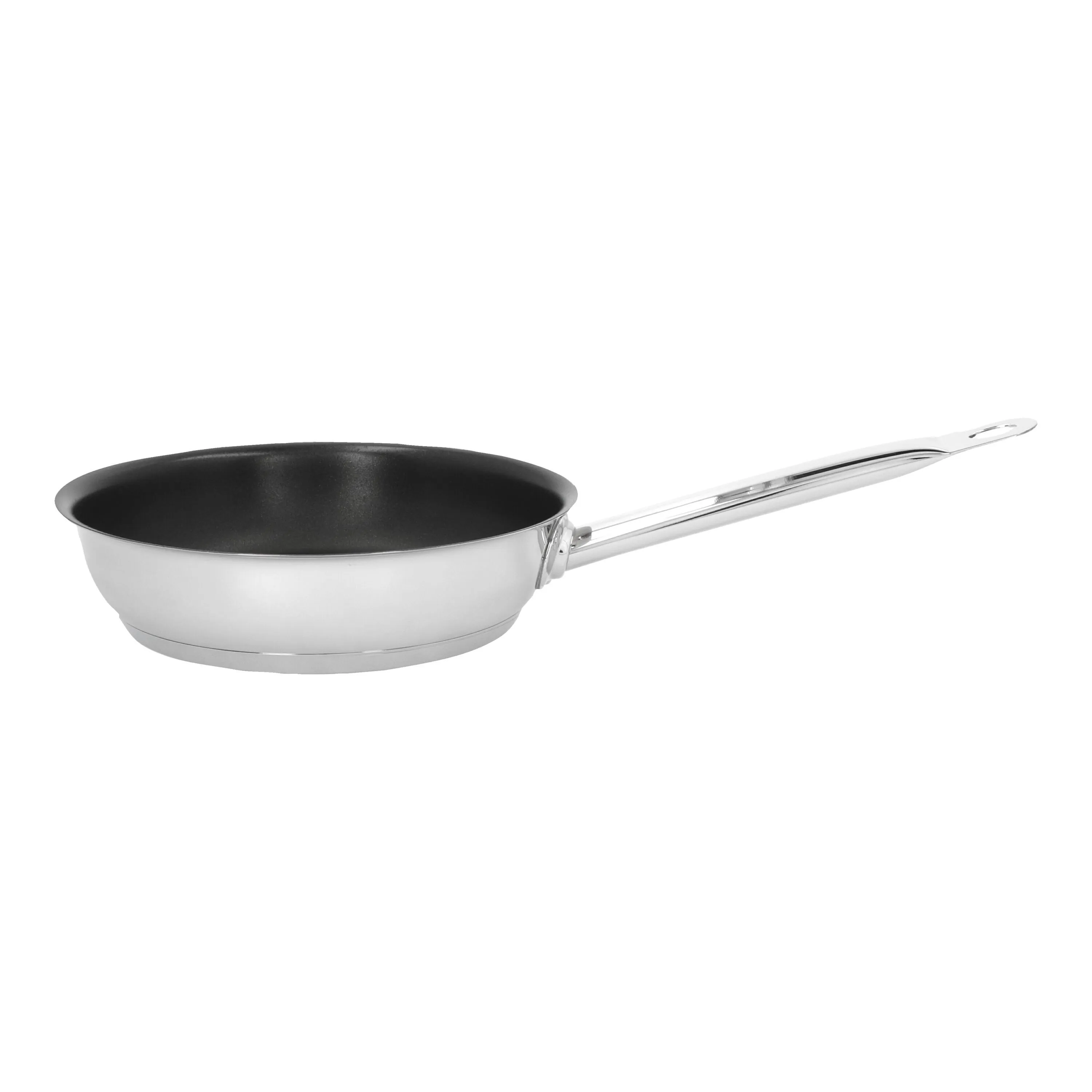 Poêle 20 cm, Inox 18/10, Noir argenté