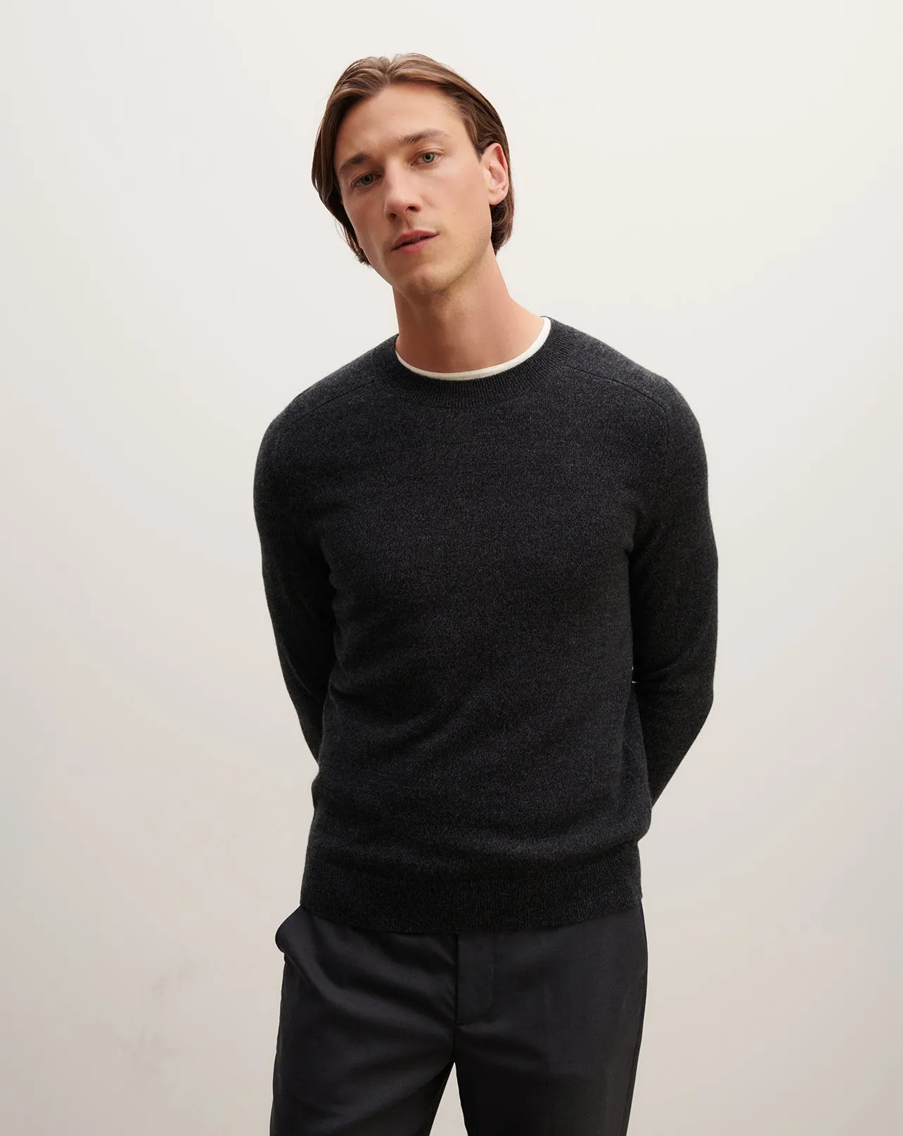 Pull col rond manches marteau