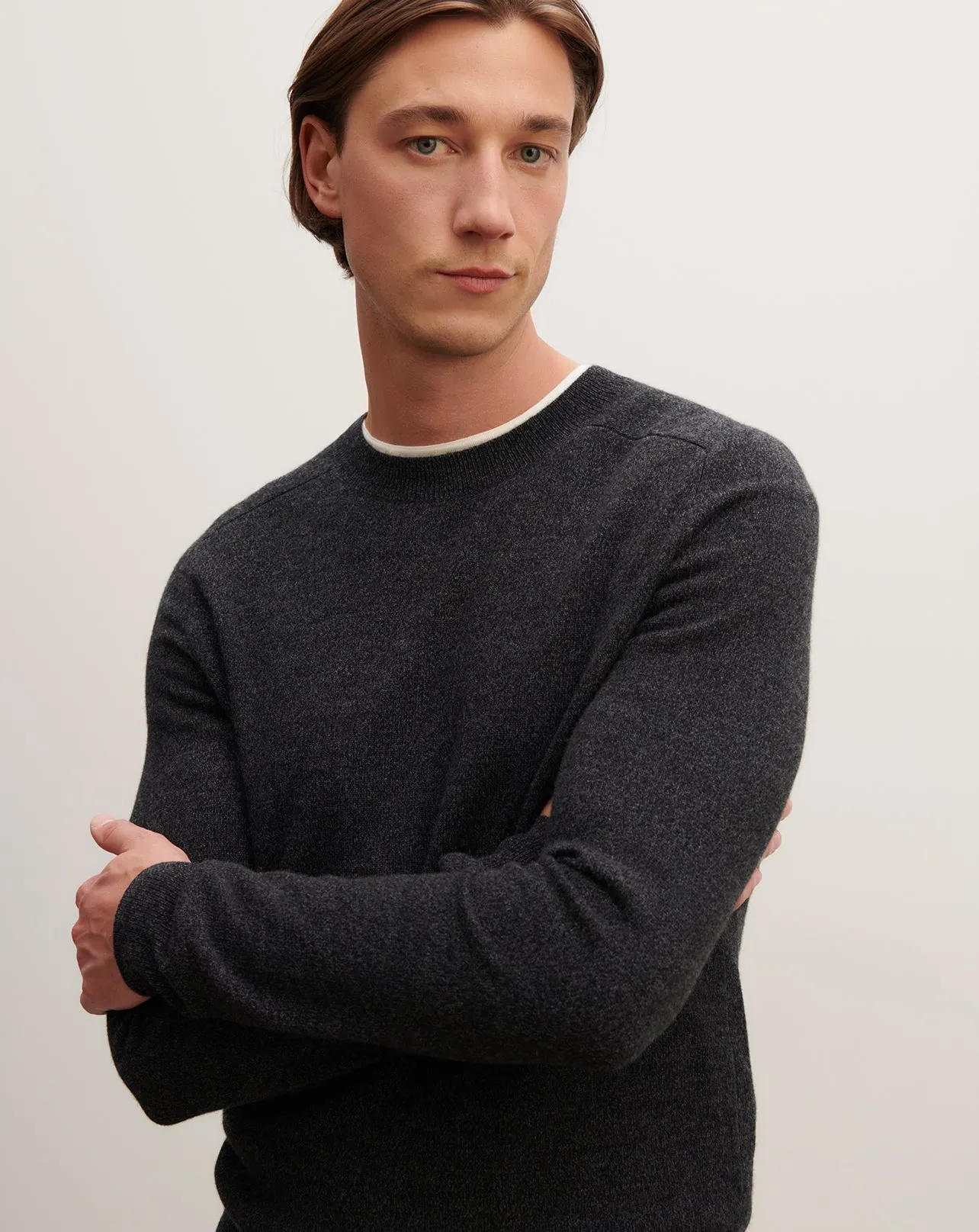 Pull col rond manches marteau
