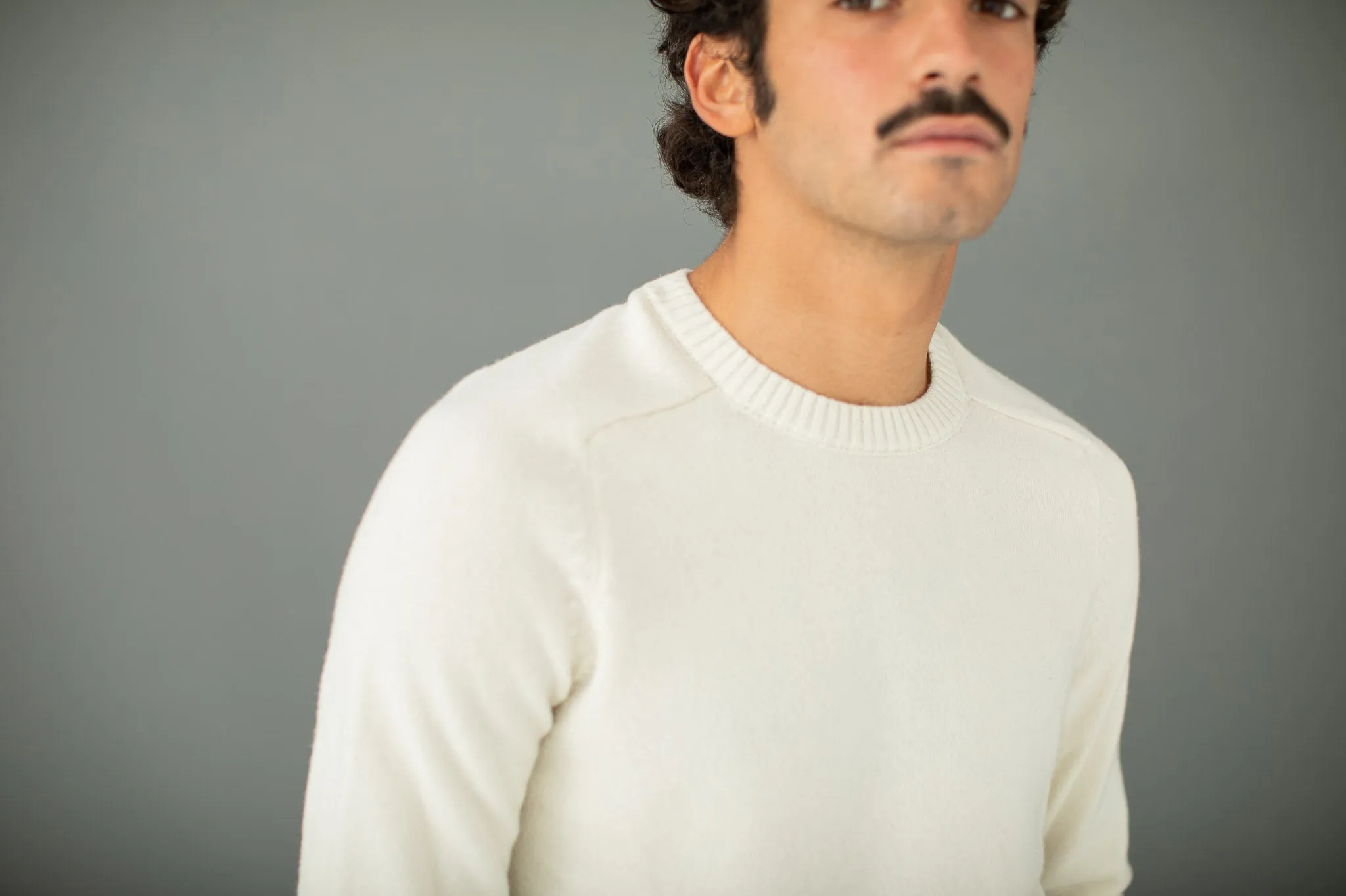 Pull manches marteau Laine Crème