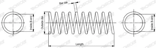 Ressort de suspension MONROE SP3323 