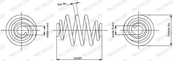 Ressort de suspension MONROE SP3987 