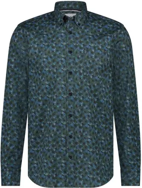 State of Art Chemise Poplin Impression Marine Vert 21424901-